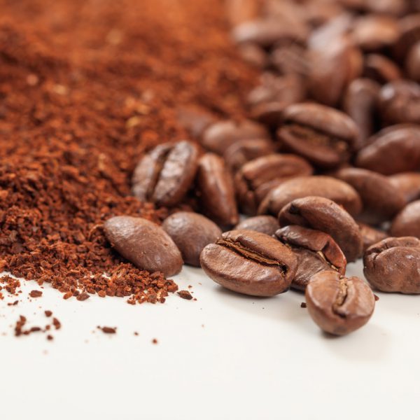 Coffee beans and ground coffee